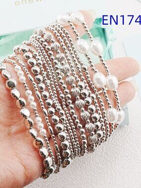 Enewton White Gold Bracelet Set